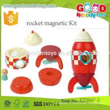 Kit promotionnel Rocket Magnetic Kit Jouets en bois Rocket, Wooden Rocket Toys